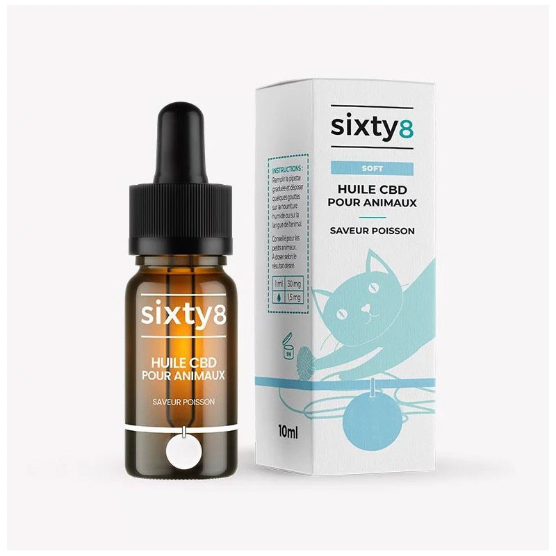 Huile animaux bio goût poulet 1% CBD