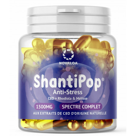 Gélules CBD Anti-Stress ShantiPop | Spectre Complet 50mg