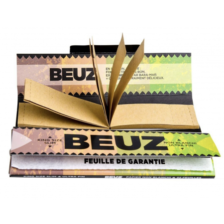 Feuilles à rouler BEUZ Brown Slim 2 en 1 – Papier naturel non blanchi 🧾🔥