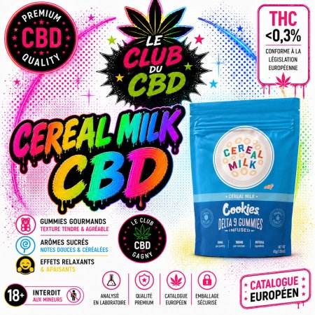 Gummies Cereal Milk Cookies Delta-9 THC – 10 pièces