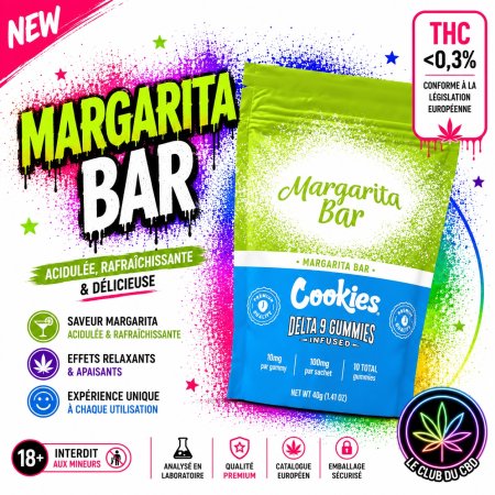 Gummies Margarita Bar Cookies Delta-9 THC – 10 pièces