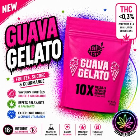 Gummies Guava Gelato Delta-9 THC – 10 pièces