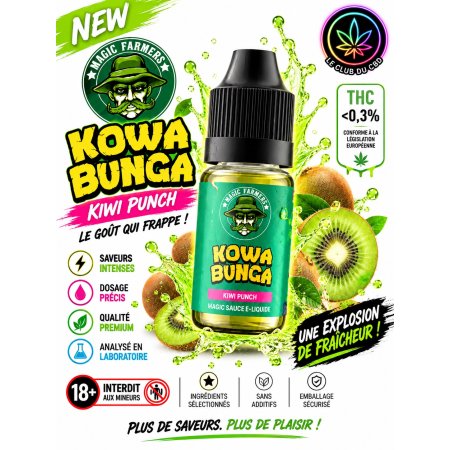 E-liquide Kowa Bunga Kiwi Punch – Magic Farmers – 10 ml